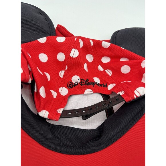 Girls Minnie Mouse Ears Hat Baseball Cap Disney Parks Disneyland Polka Dots - Picture 6 of 7
